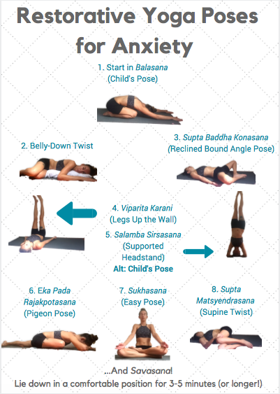 Restorative Yoga Poses for Anxiety (Free PDF)