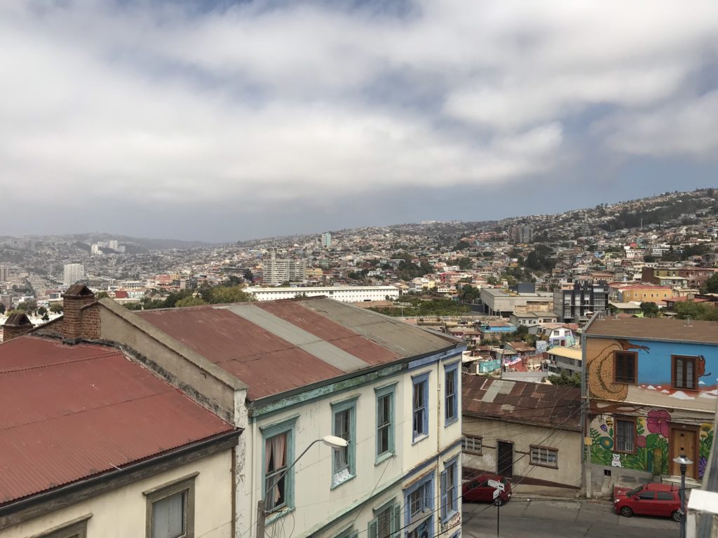 view from Planeta Lindo in Valparaiso, Chile