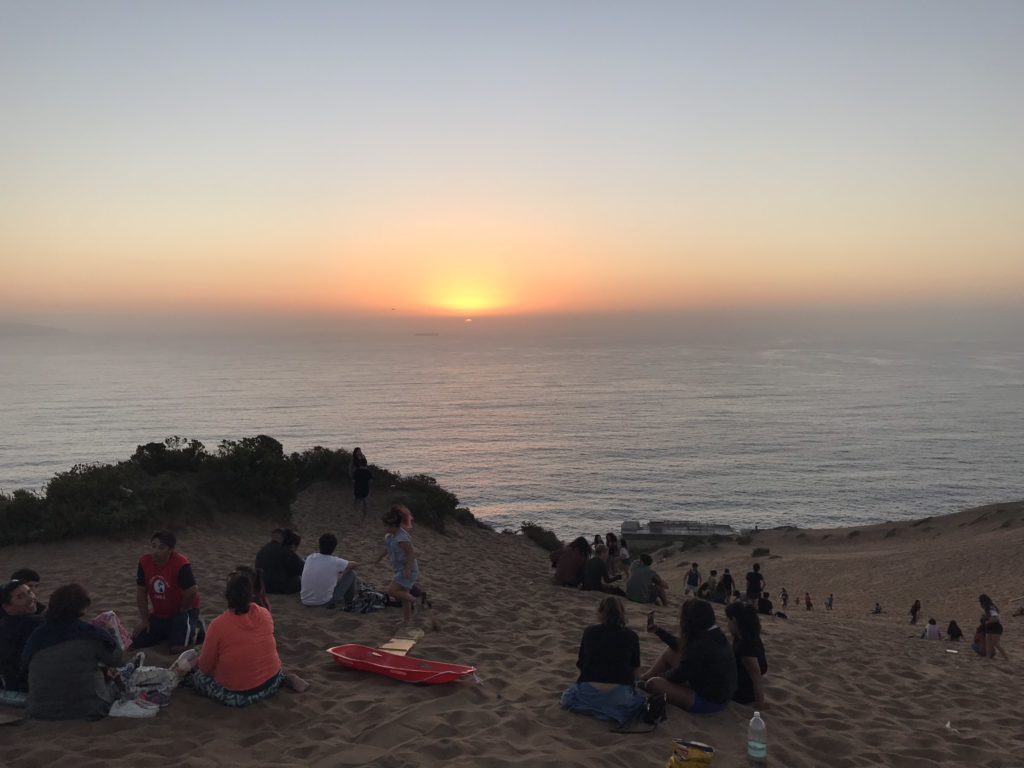 Sunset at the Dunes in Concón, Chile