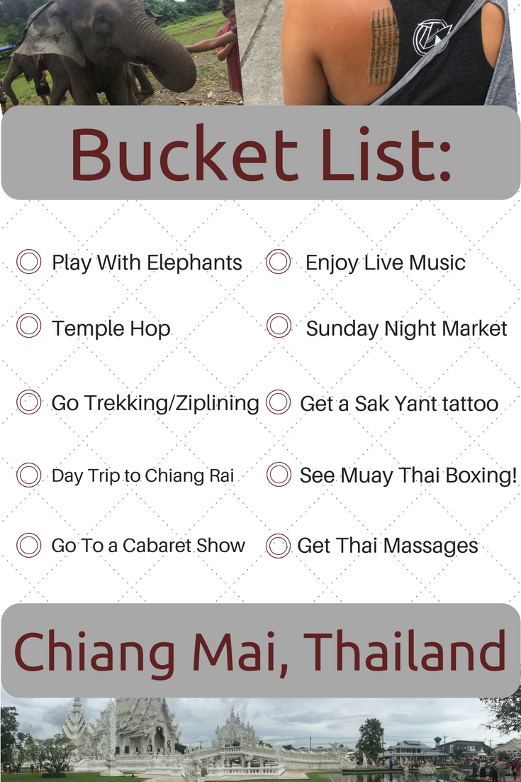 things to do in chiang mai bucket list