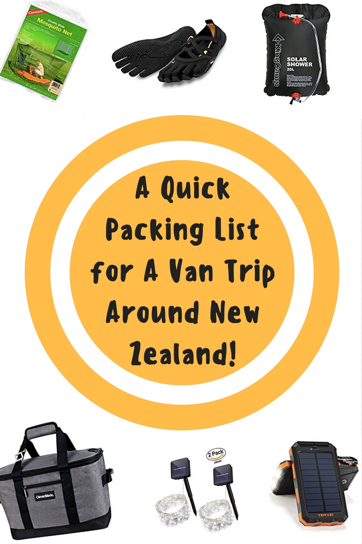 A Quick Packing List for A Van Trip Around New Zealand!